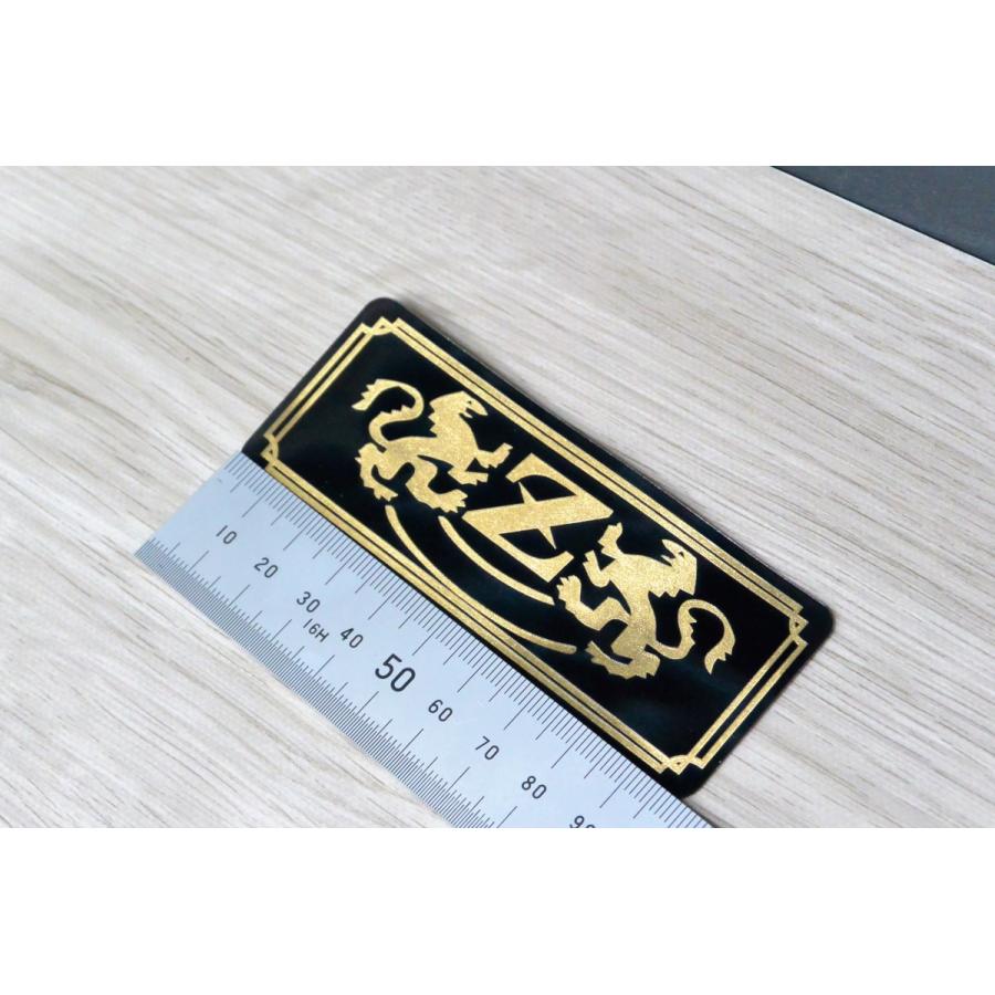 B-11-3 向い獅子 黒/金 オリジナルステッカー Z1 Z2 Z1000MK2 Z750FX