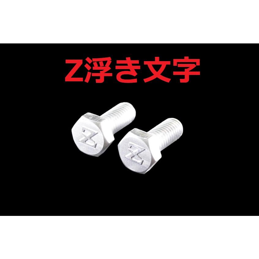 C-102 Z 浮き文字 アルミ製 M6×16 2本1セット ナンバーボルト Z1 Z2