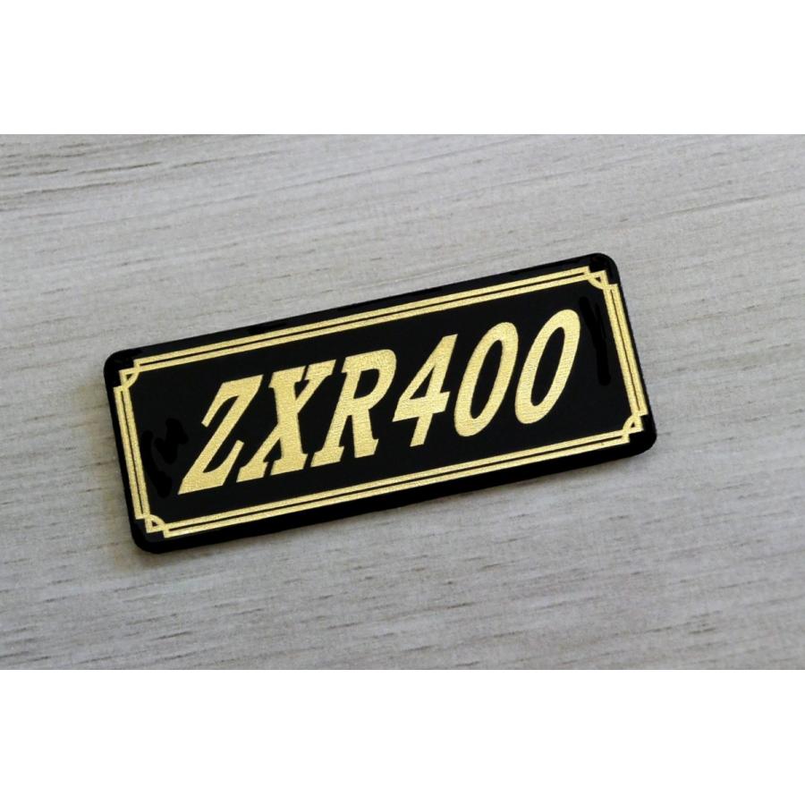 E-108-3 ZXR400 黒/金 オリジナルステッカー スクリーン サイドカバー