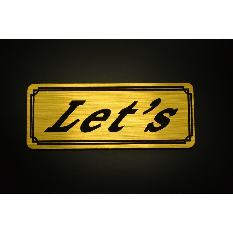 E-658-1 Let's 金/黒 オリジナル ステッカー スズキ レッツ 2 4 5