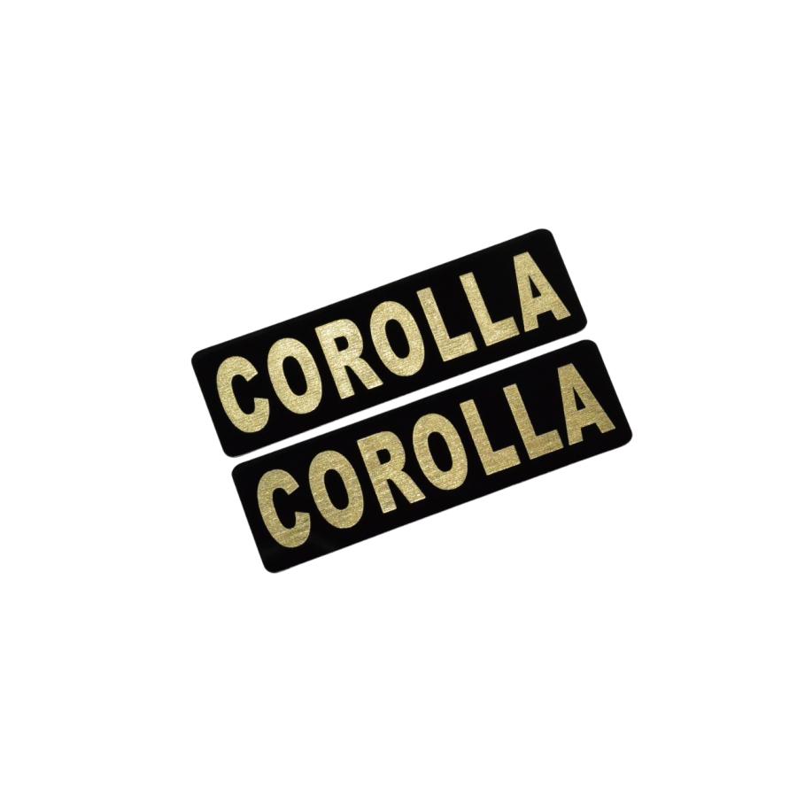 EE-516-3 COROLLA 黒金 アクリル2層 ステッカー トヨタ カローラ 