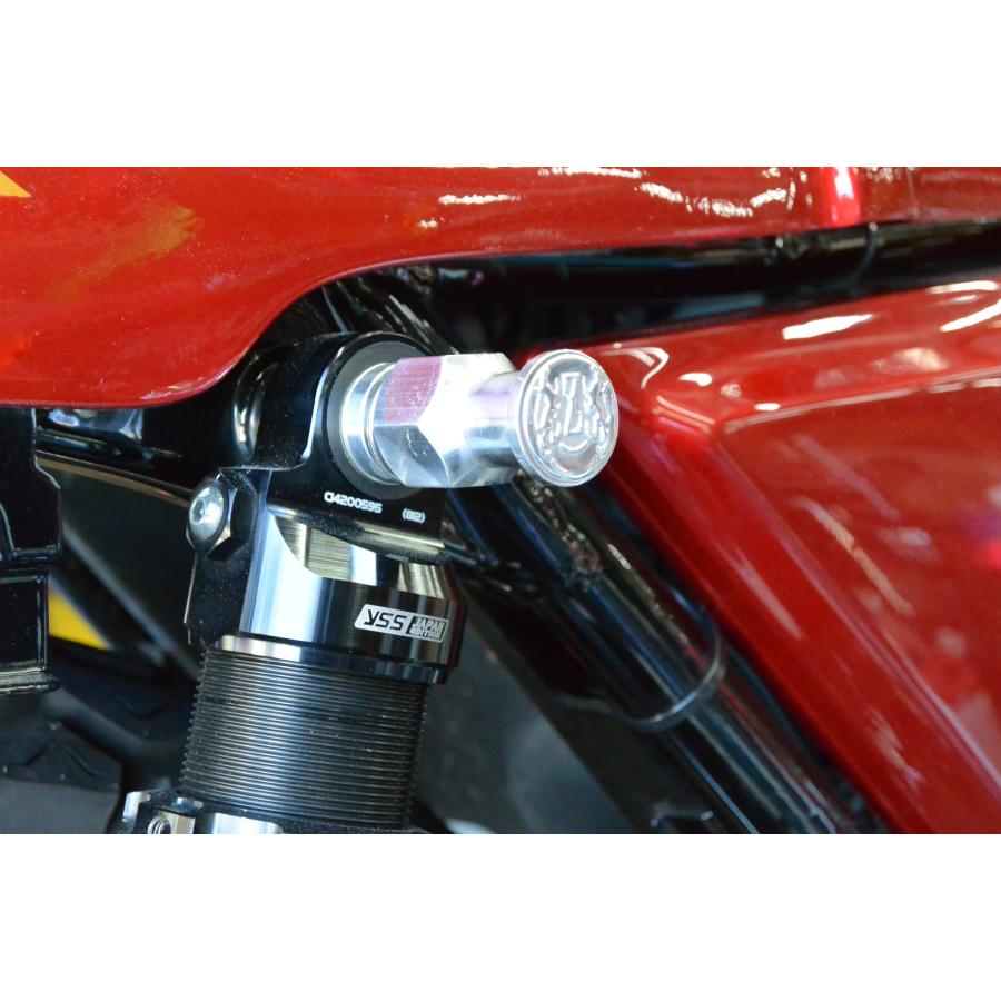 F-2 向獅子 M10×1.25 アルミ 荷掛けフック リアショック取付ナット Z400FX Z550FX Z500FX Z250FT Z400J 向い獅子 カスタム パーツ |  | 01