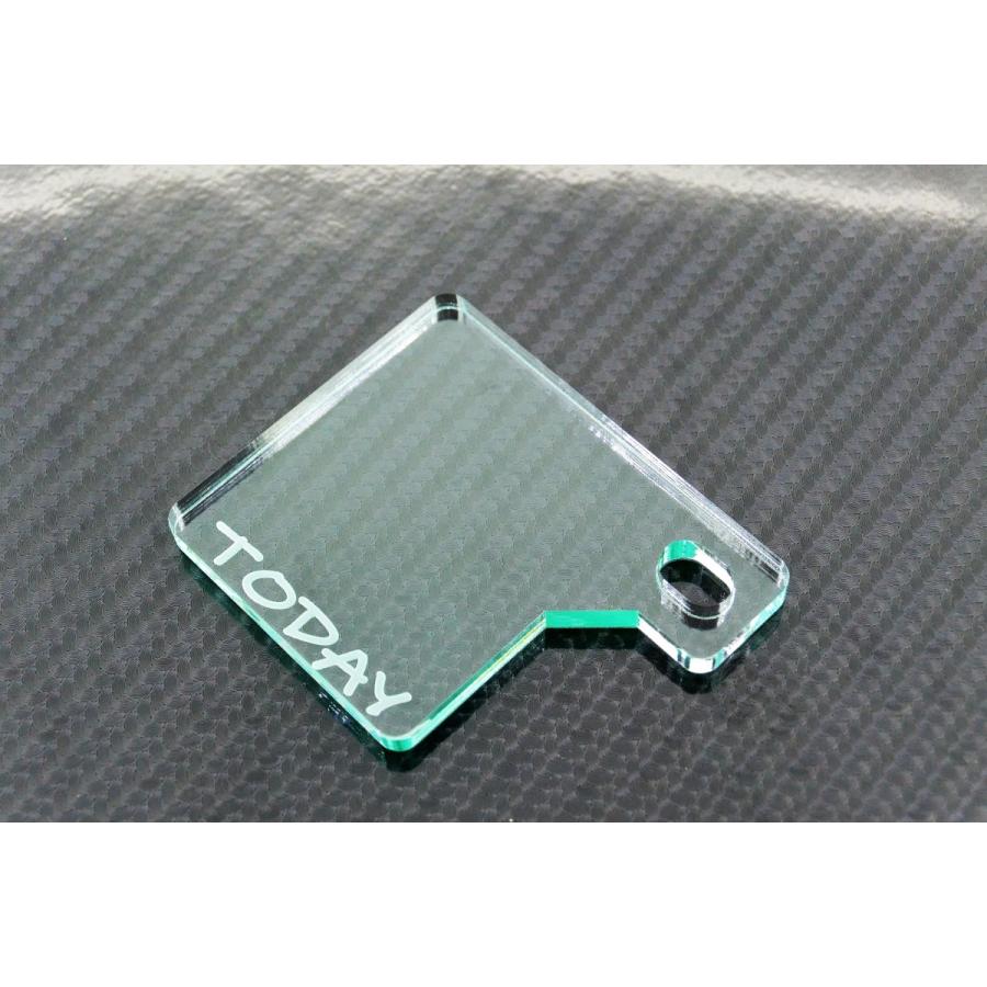 J-27-1 TODAY ガラス調 自賠責ス テッカープレート 厚さ5mm トゥデイ
