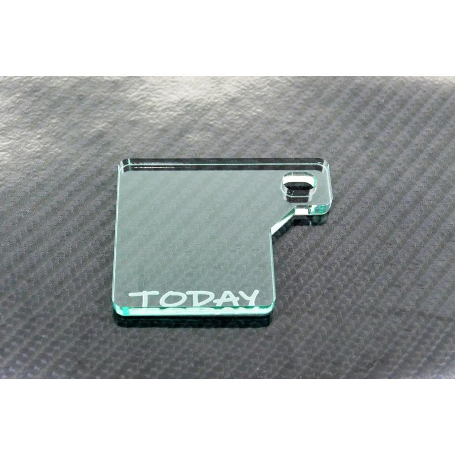 J-27-1 TODAY ガラス調 自賠責ス テッカープレート 厚さ5mm トゥデイ