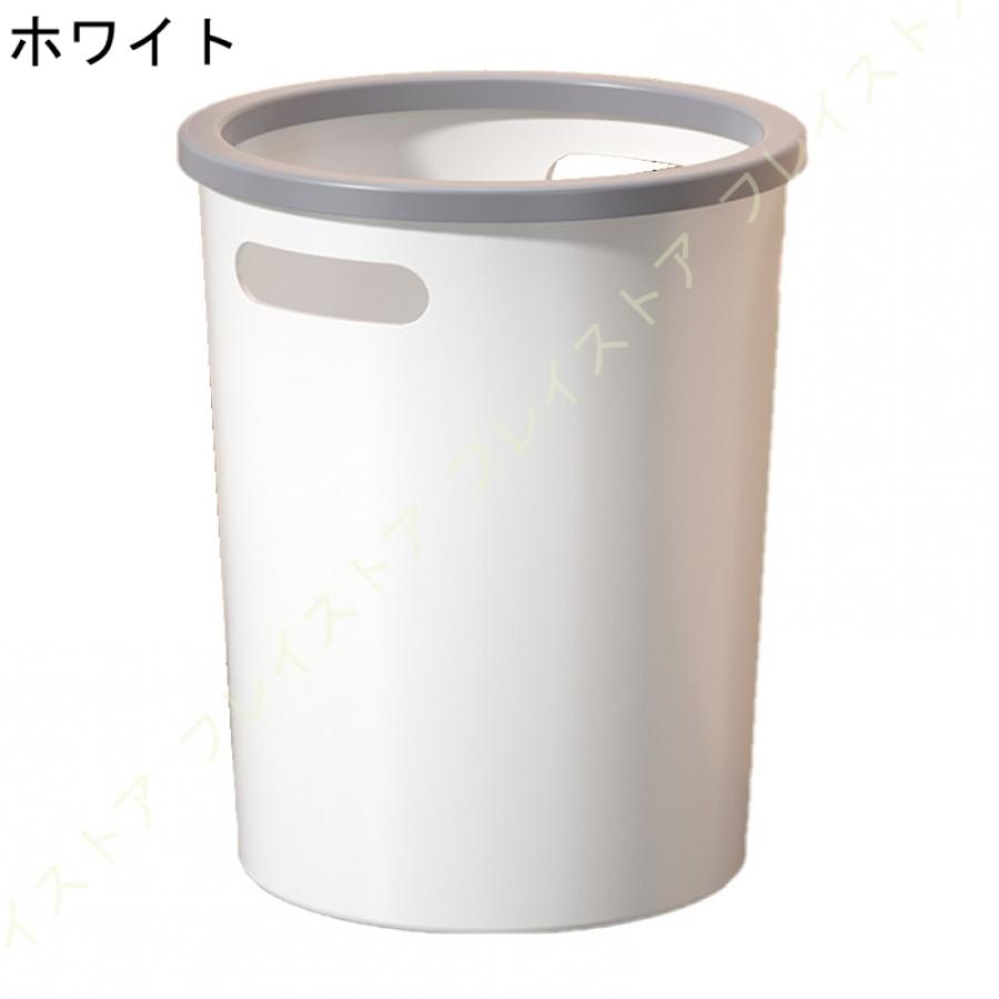 ゴミ箱 防汚 おしゃれ 臭わない トラッシュカン インテリア 洗面所 ホテルライク プラスチック 丸型ダストボックス 高耐荷重 ダストボックス ごみ箱 洗面所｜freystore｜04