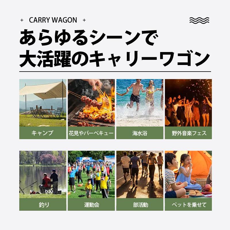 送料無料 キャリーワゴン キャリーカート アウトドアワゴン 後ろ開け 