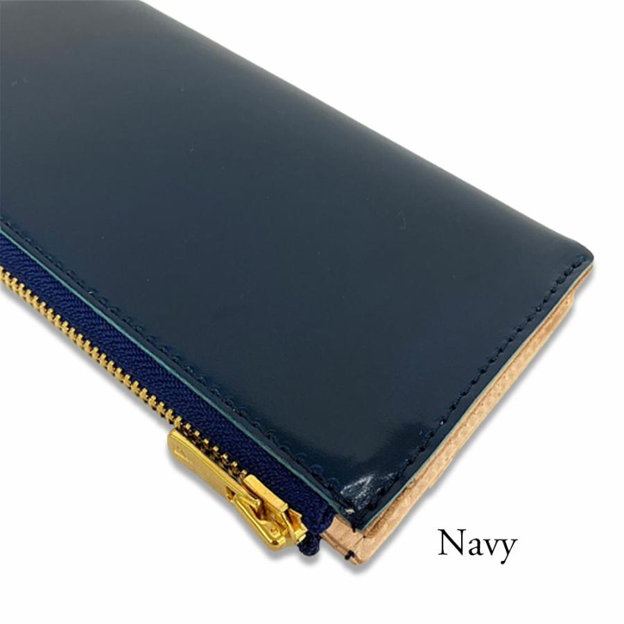 新喜皮革 オイル コードバン (馬革) × 姫路レザー L字ジップ ロング