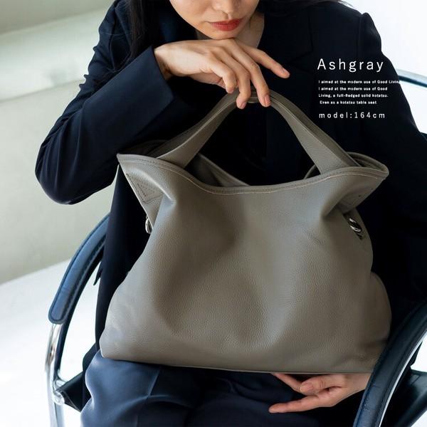 本革 レザー 2WAY くったり トートバッグ / ショルダーバッグ A4サイズ