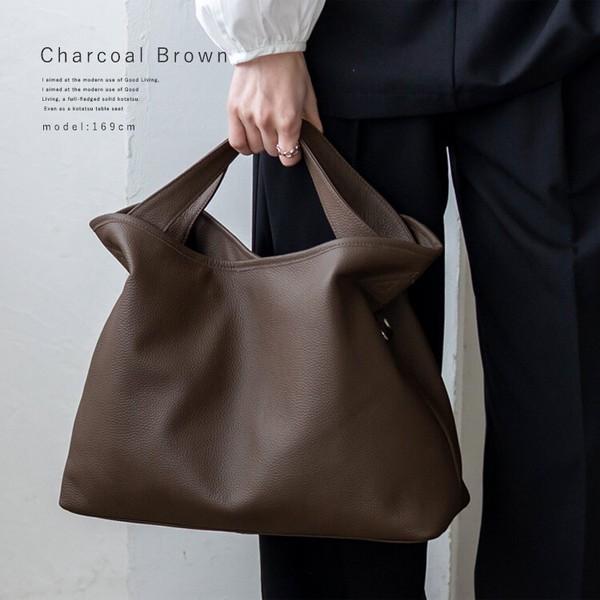 本革 レザー 2WAY くったり トートバッグ / ショルダーバッグ A4サイズ