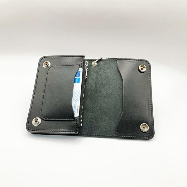 日本製 栃木レザー フルベジタブルタンニン トラッカー スナップ