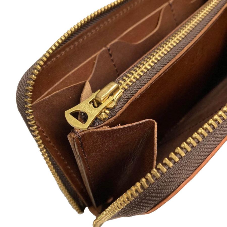 シ*イ様 コードバン財布　新喜皮革　長財布　ラウンドジップ　栃木レザー　ブラウン 革のダイヤモンド 【 日本製 コードバン 財布 】 メンズ 長財布