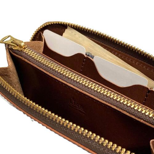シ*イ様 コードバン財布　新喜皮革　長財布　ラウンドジップ　栃木レザー　ブラウン コードバン 長財布 メンズ ラウンドファスナー 財布 新喜皮革 馬