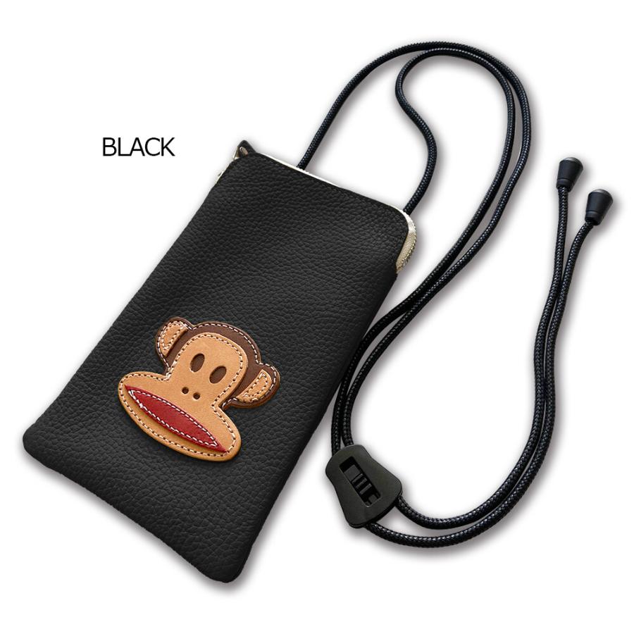 Paul Frank (ポールフランク) 日本製 レザー スマホ ショルダー ポーチ 