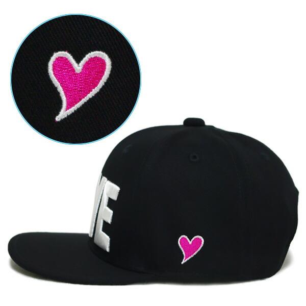 帽子 キッズ 子供 女の子 LOVE CAP 54cm フラットバイザー キャップ ダンス おしゃれ 日よけ 日除け 小学生 幼稚園 保育園 子ども こども | ブランド登録なし | 08