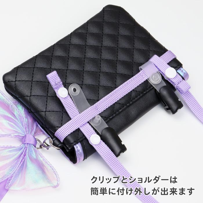 移動ポケット ショルダー 女の子 合皮 リボン付き (ZC25544