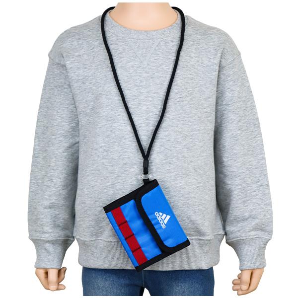 adidas（アディダス） 財布 三つ折り ネックストラップ付き (AD63472