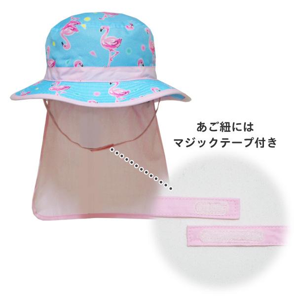 帽子 キッズ 子供 女の子 夏 日よけ Gelato ジェラート(2988) 首の日除け付きハット 54cm UVカット アウトドア ビーチハット 紐付き 子ども こども かわいい | ブランド登録なし | 01