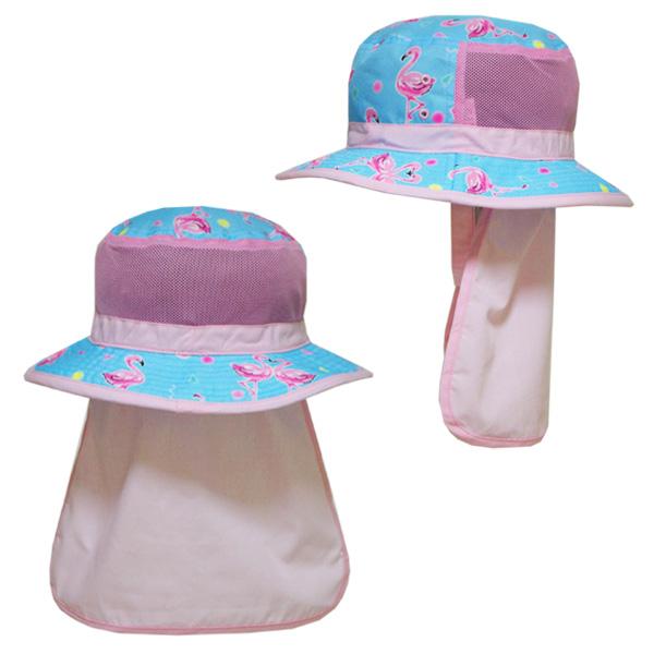 帽子 キッズ 子供 女の子 夏 日よけ Gelato ジェラート(2988) 首の日除け付きハット 54cm UVカット アウトドア ビーチハット 紐付き 子ども こども かわいい | ブランド登録なし | 02