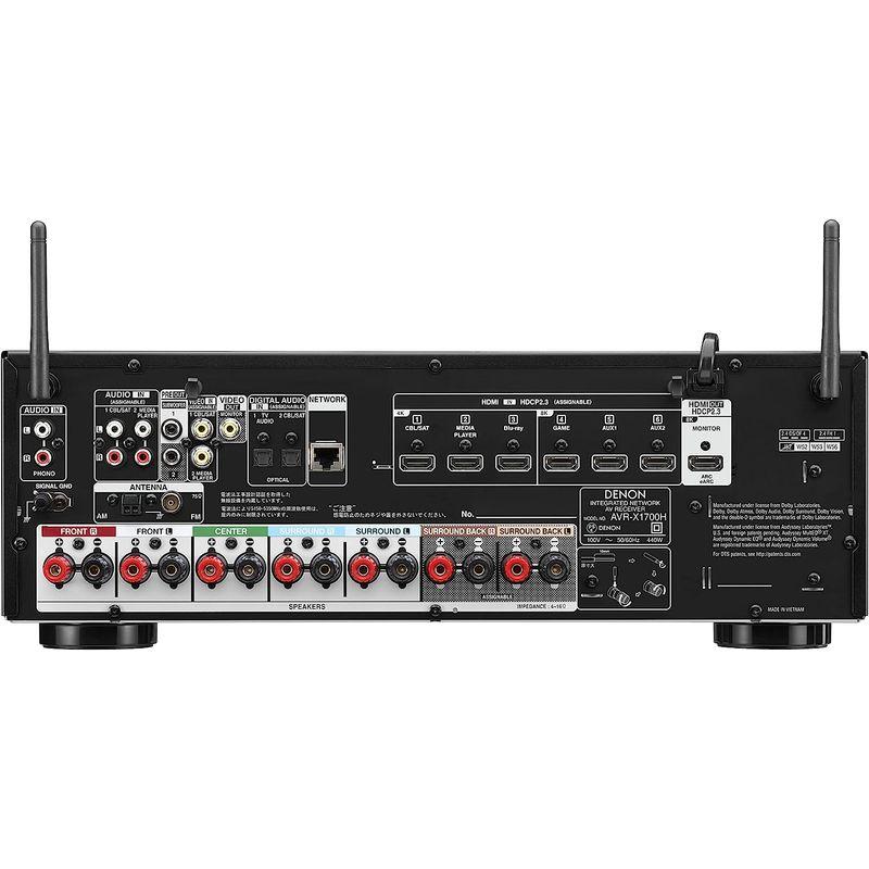 AVサラウンドレシーバー デノン Denon AVR-X1700H 7.2ch 8K Ultra HD、HDR10+、eARC対応 /ブラッ｜friendlyfactory｜09