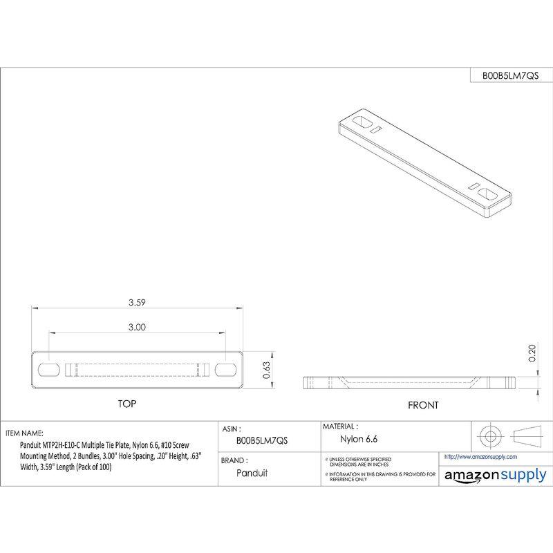 固定具　パンドウイット　マルチタイプレート　MTP2S-E6-C