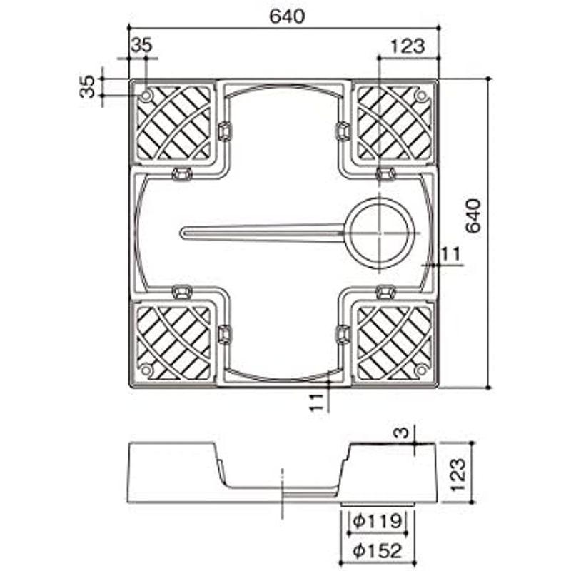 洗濯機用アクセサリー　サヌキ　洗濯機防水パン　樹脂ドラム式対応タイプ　640×640mm　PWH-640