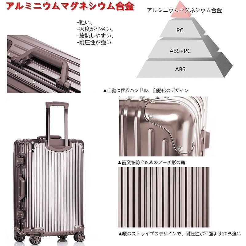 ボンイージ スーツケース アルミ・マグネシウム合金ボディ キャリーケース 機内持込 キャリーバッグ TSAロック付き 頑丈 軽量 静音 大容 スーツケース ボンイージ アルミ マグネシウム合金ボディ キャリーケース 機内持込 キャリーバッグ TSAロック付き 頑丈 軽量 静音