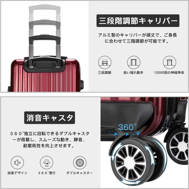 VARNIC スーツケース キャリーバッグ キャリーケース 機内持込 超軽量 大型 静音 ダブルキャスター 耐衝撃 360度回転 TSAロー スーツケース キャリーバッグ キャリーケース 機内持込 超軽量 大型 静音 ダブルキャスター 耐衝撃 360度回転