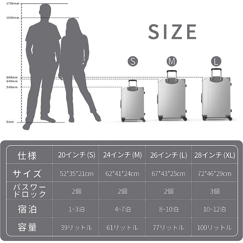 BOSTO スーツケース キャリーバッグ キャリーケース 大型 静音 ダブルキャスター 耐衝撃 旅行出張 親子セット 化粧ケース 機内持込 スーツケース キャリーバッグ キャリーケース 大型 静音 ダブルキャスター 耐衝撃 旅行出張 親子セット 化粧ケース 機内持込 　BOSTO サイズ