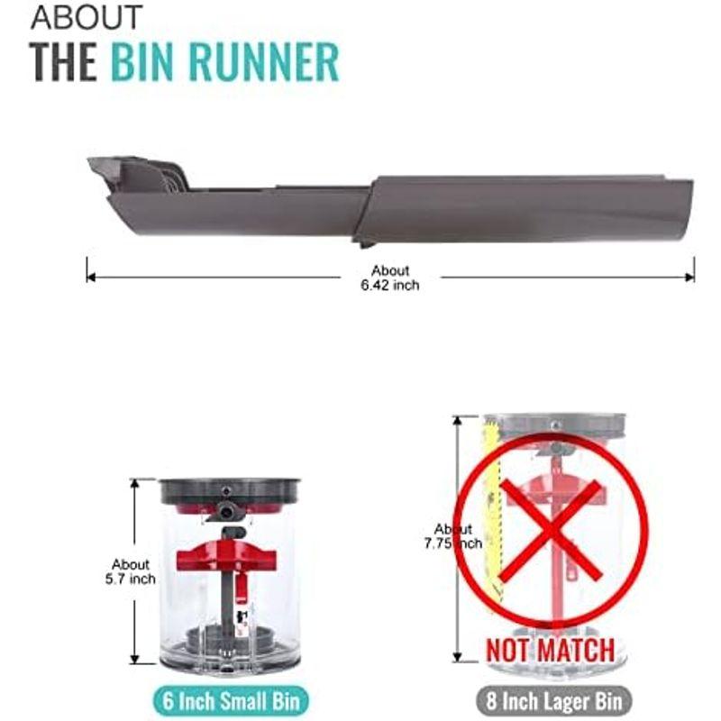 ショートビンランナーサイクロンバッフル交換用ダイソン V10 V11 SV12モーターヘッド掃除機ダストバケットパーツ (16.4cm)｜friendlyfactory｜07