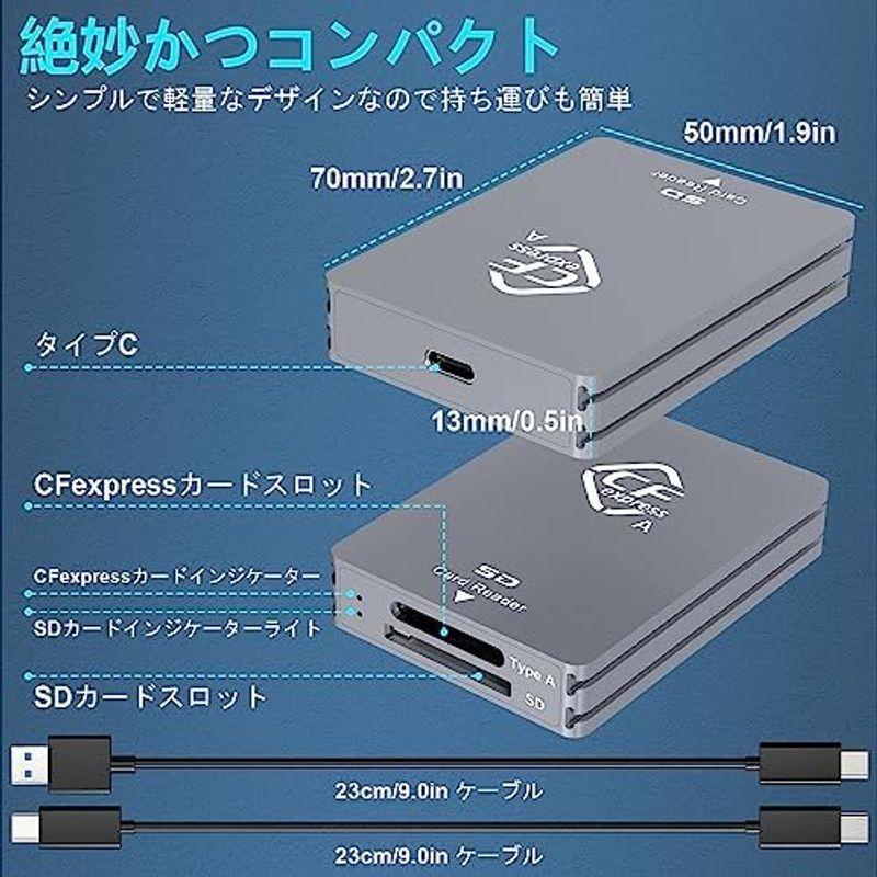 半額商品 Cfexpress TypeB カードリーダー USB 3.2 Gen 2 10Gpbs CFexpressタイプBカード/SDメモリーカー