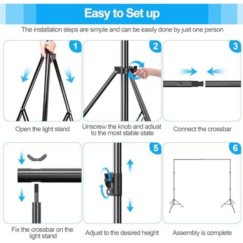 EMART 背景スタンド 背景バナースタンド 撮影スタンド 300×240cm 伸縮式 幅、高さ調節可能 合金製 高耐久 背景布/グリーンバ｜friendlyfactory｜04