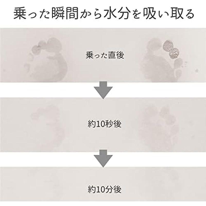 総合ランキング1位獲得！ アンドエヌイー(&NE) 溶岩石から作られた 新素材 ラバストーンバスマット ホワイト ANE-209-WH 60×40cm