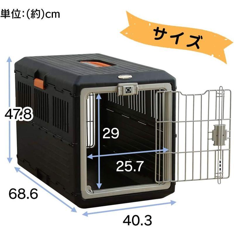 アイリスオーヤマ 犬 猫 キャリー 折りたたみ ブラック/オレンジ 中型犬用 キャリー 折りたたみ ブラック/オレンジ 中型犬用 　アイリスオーヤマ 商品説明
