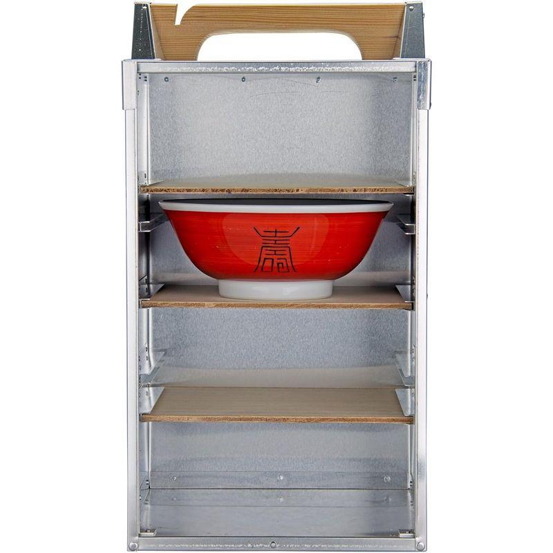 エムテートリマツ アルミ出前箱 横型 5段 (丼10ヶ対応) アルミ出前箱