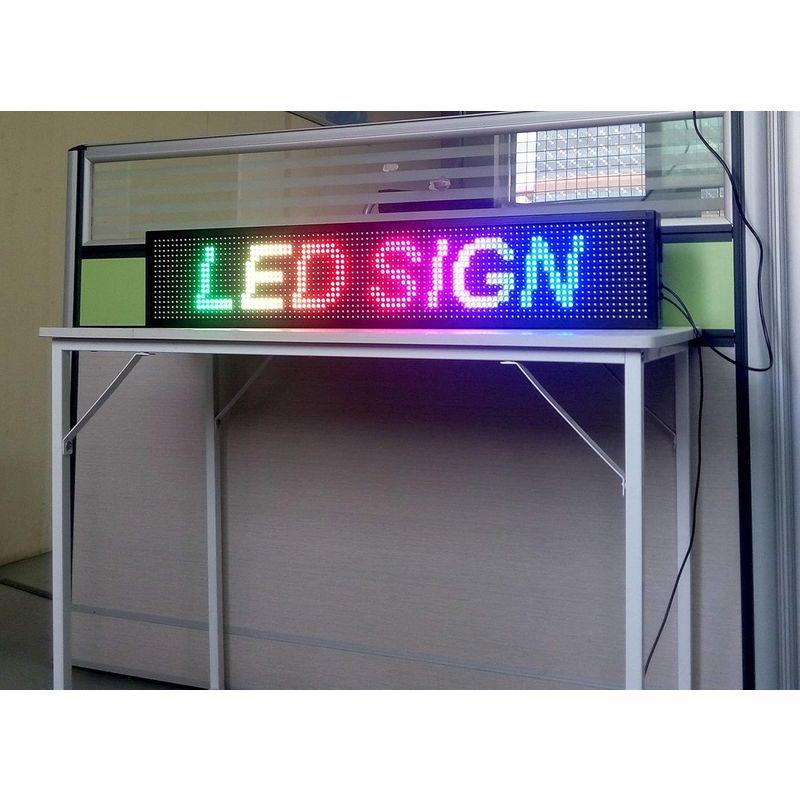 LED表示機 LEDボード 軽量 LED電光掲示板 100X20CM 店頭看板 屋?用 LEDデジタルボード 小型LED看板 宣伝 LEDサ｜friendlymoon｜06