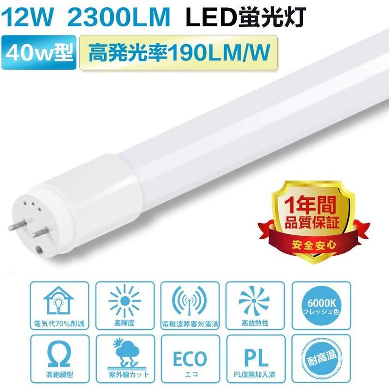 LED照明 節電効果 12W40w型で2300LM実現 LED蛍光灯 ランプ 40W形 直管 高発光効率 ledライト 昼光色6000K 高演色性｜friendlymoon｜07