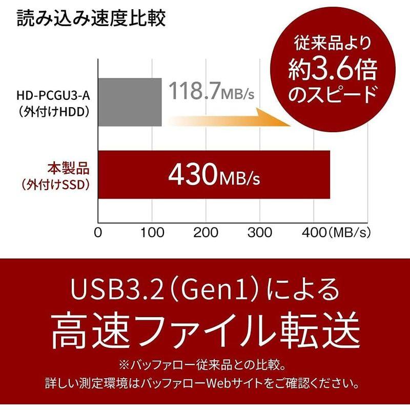 パソコン・周辺機器 バッファロー BUFFALO 抗ウイルス抗菌ポータブルSSD USB3.2(Gen1) TypeA スティック SSDPUTVB500U3B｜friendlymoon｜02