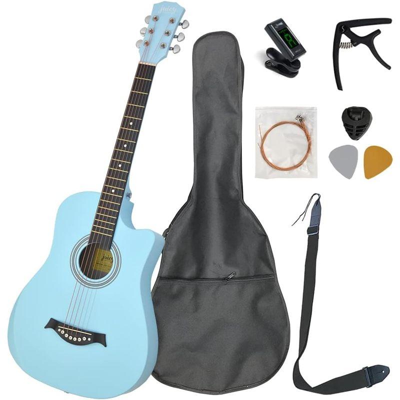 juicy guitars ジューシーギターズ アコースティックギター 初心者セット 合成樹脂製 JCG-01S/UBL (チューナー/カポ guitars ジューシーギターズ アコースティックギター 初心者セット 合成樹脂製 JCG 01S/UBL チューナー/カポ