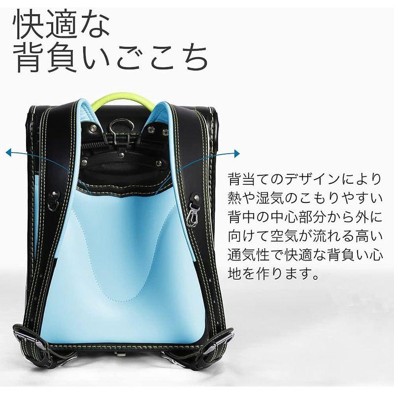 amant ランドセル 男の子 4Lワイドサイズ 7 付き 低反発クッション 60mmワイドベルト 反射 小学生 黒 青 緑 黄色 かっこい｜friendlymoon｜10