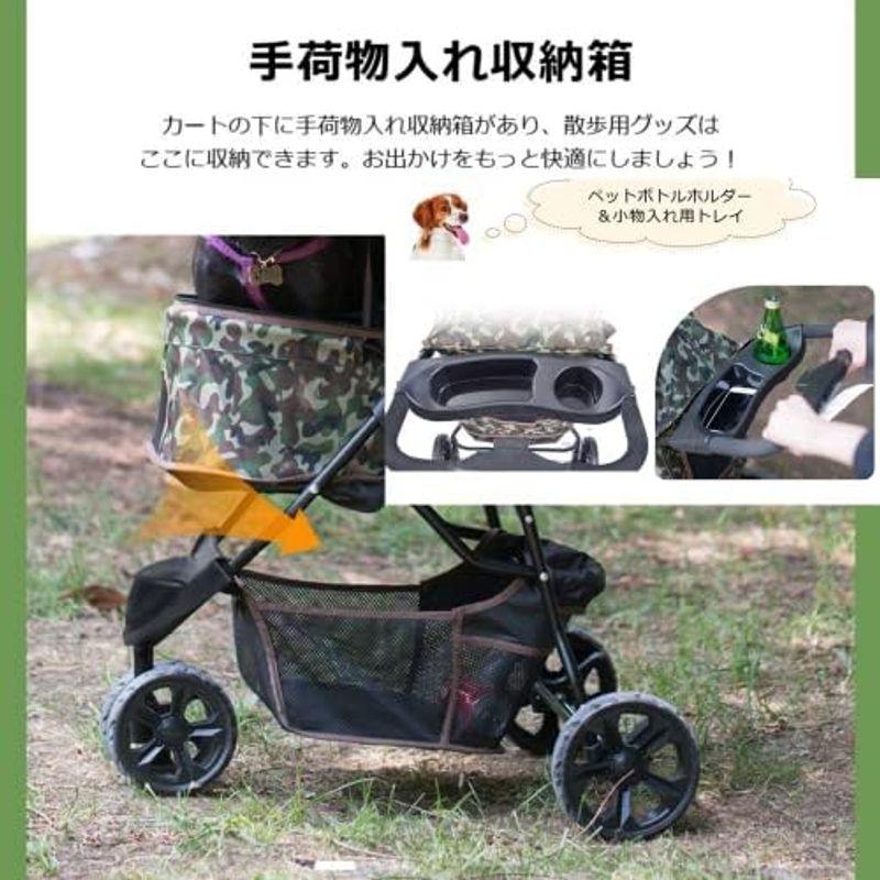 BTMペットカート 小型犬 折りたたみ 3輪 ストッパー付き 折畳 組立簡単 工具不要 介護用 ドッグカート ペットバギー 犬 猫 小動物｜friendlymoon｜07