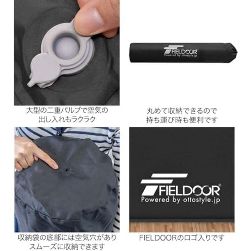 FIELDOOR 車中泊マット 10cm厚 Lサイズ/ブラック 自動膨張マットレス 連結可能 高密度ウレタンフォーム 大型バルブ エアーマッ｜friendlymoon｜05