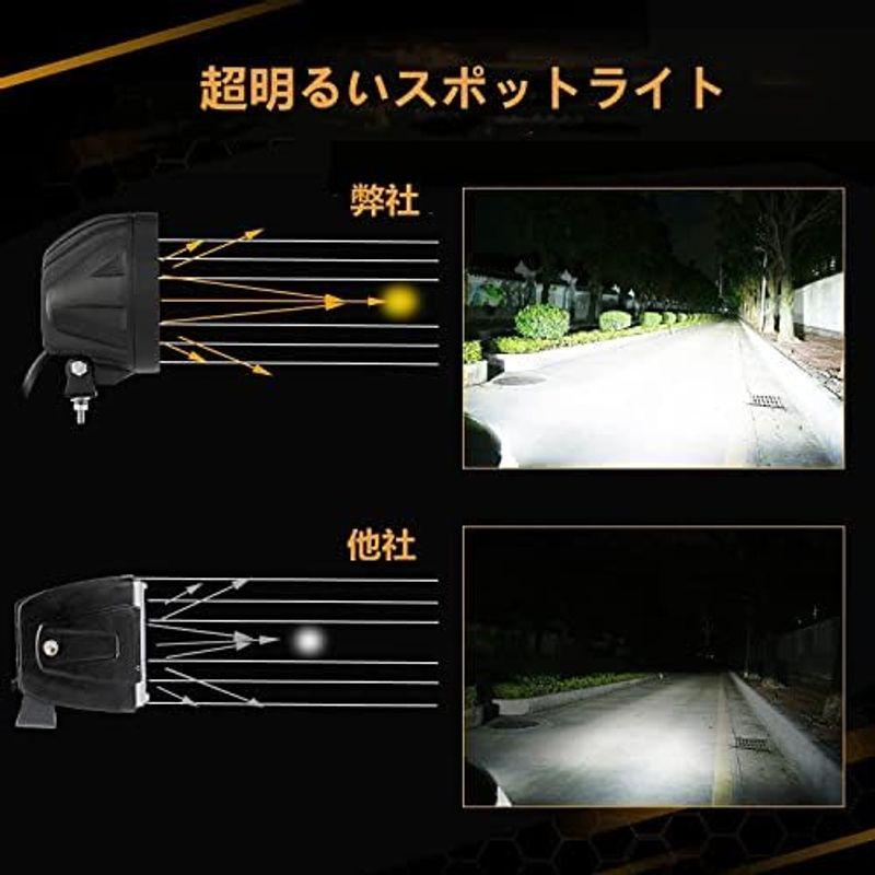 KAWELL led フォグランプ 汎用フォグランプ スポットビームライト アンバーフォグライト オフロード改造ライト 自動車用LEDワーク｜friendlymoon｜15