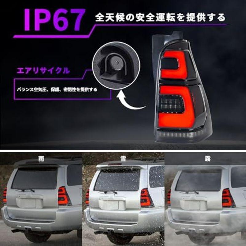 日本最激安 トヨタ ハイラックスサーフテールランプ 4代目 N210系 テールライト 全LED 流れるウインカー FOR TOYOTA HILUX Su