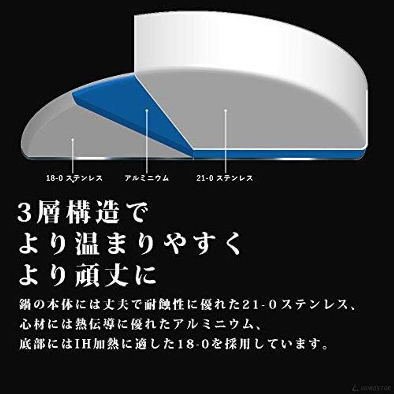 IH対応電磁調理器鍋ステンレス寸胴鍋32cm（蓋付）KIPROSTAR 業務用 ステンレス 鍋｜friendlymoon｜10