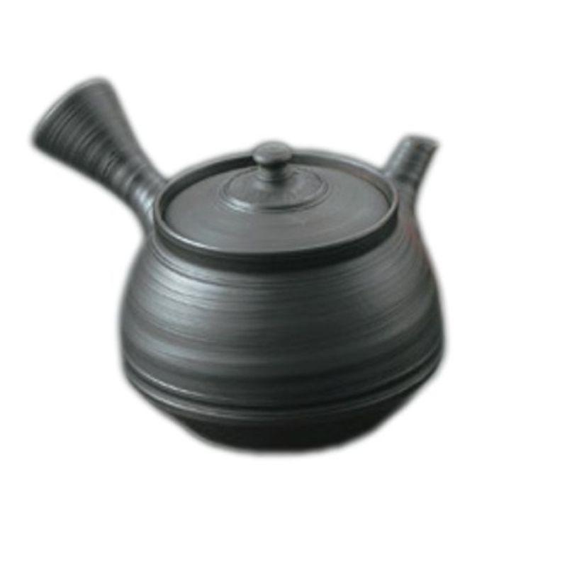 常滑焼村越風月作黒泥富士急須