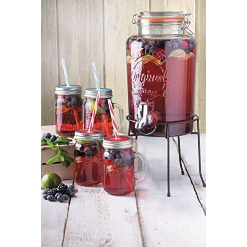 KILNER(キルナー) ジャグ クリア 5L ディスペンサー 38-2180-00 【値下げ】ジャグ ウォータージャグ 6L ガラス 蛇口コック付き 幅17.5 奥行23 高さ30 おしゃれ スタンド付 洗いやすい ウォーターサーバー