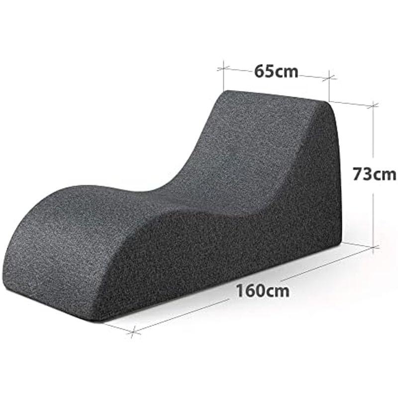 ZINUS ソファー チェア Vivon ライトグレー ラウンジチェア オットマン 