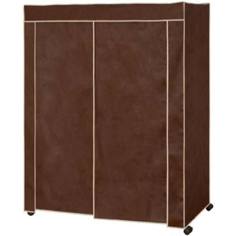 カバー付き ハンガーラック 棚付き キャスター付き アイボリー 家具 幅151.5×奥行46×高さ181cm TKM-7264 【スポーツ用品】