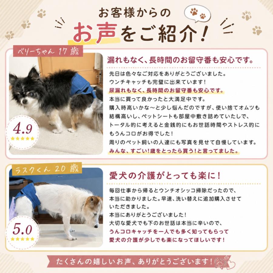 うんコロキャッチ XXL 大型犬用 男女兼用 うんちキャッチ 老犬オムツ