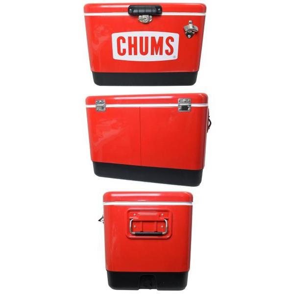 チャムス スチール クーラーボックス 54L CHUMS CH62-1283 レッド ...